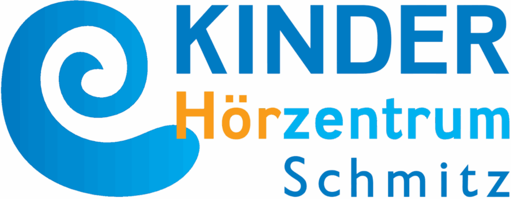 Logo Kinder Hörzentrum Schmitz in verschiedenen blau tönen